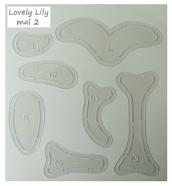 Teken mallen voor de Lovely Lily mallen set 2