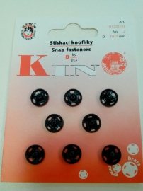 Drukknopen 9 mm zwart
