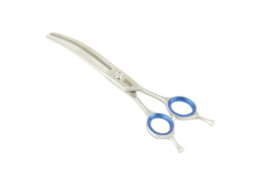 Gebogen Effileerschaar Fluffer  Tritra 440C-44 Tands-Gratis Verzending