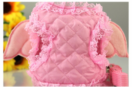 Hondentuigensetje  Roze met Parels Small -Borstomvang 34 cm