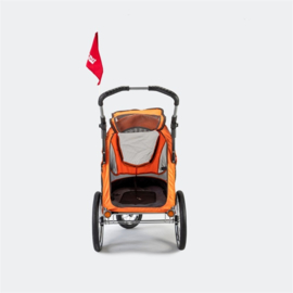 Innopet Sporty Dog Trailer Deluxe-Orange Black- Gratis Verzending - In Voorraad