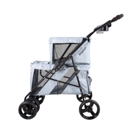 Ibiyaya Hondenbuggy Double Decker Silver Grey  - Gratis verzending