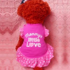 Hondenjurkje Roze Little love -  Large - Ruglengte 40 cm - In Voorraad