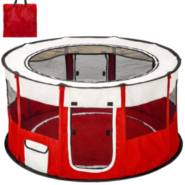 Topmast Puppy Ren Rood Opvouwbaar Inclusief Tas -  120x 60 cm hoog- Gratis Verzending