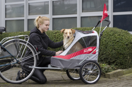 InnoPet Sporty Dog Trailer DeLuxe - Red/offwhite- Gratis Verzending