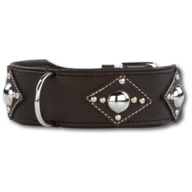 Hondenhalsband Doxtasy Ruff Chique Black/Silver 65 cmx50mm - Nekomvang 55-63 cm