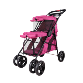 Ibiyaya Hondenbuggy Double Decker Red Violet max 21 kg  - Gratis verzending/ Verwacht 6-10-2023