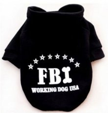 Hondentrui Zwart  FBI - LARGE- Ruglengte 30 cm - In Voorraad