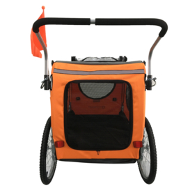 Topmast Easy Flow Hondenfietskar- Met Jogger Functie - Opvouwbaar - Oranje Large-Gratis Verzending