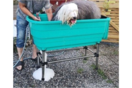 Hondenbad Groot Groen op Poten met afvoerslang 60 x 124 x 90 cm - Gratis verzending