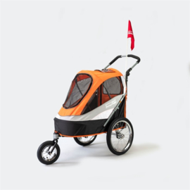 Innopet Sporty Dog Trailer Deluxe-Orange Black- Gratis Verzending - In Voorraad