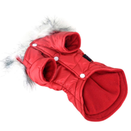 Hondenjas Rood Color - Large - Ruglengte 31-33 cm - In Voorraad