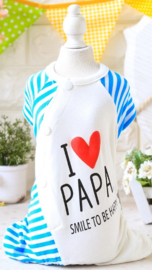 Hondenpyjama Love mamma Large Geel - Ruglengte 35-45 cm