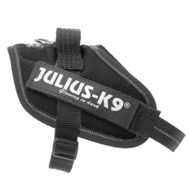 Julius k9 tuigje voor labels zwart  Mini Medium 51-67cm