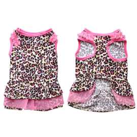 Hondenjurk  Leopard Roze - Maat XS- Ruglengte - 20-21 cm - In Voorraad