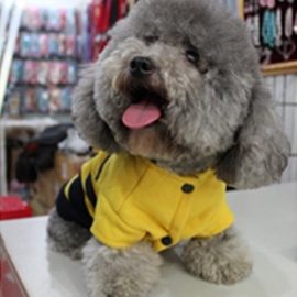 Honden fleece jas Bij - Large - Ruglengte 28 cm - In Voorraad