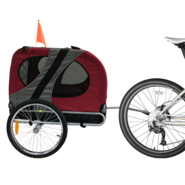 TOPMAST HONDENFIETSKAR ORIGINAL OPVOUWBAAR ROOD LARGE - Gratis Verzending