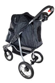 Topmast Hondenbuggy Allround All Terrain Zwart met 3 wielen