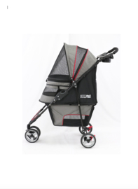 InnoPet Buggy Avenue -Shiny Grey/Red met Regenhoes - Gratis Verzending