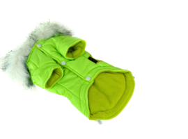 Honden jas Color Groen Medium - Ruglengte 25-27 cm - In voorraad