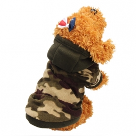 Honden Fleece trui Camouflage - Medium - Ruglengte 25 cm - In Voorraad