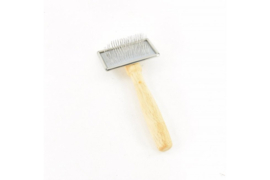 Slicker borstel hout Small  4,5x6cm