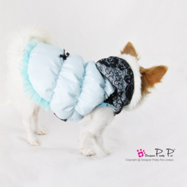 Hondenjas Pretty Pet Lace Coat Baby Blauw Medium - Ruglengte 28 cm - In voorraad