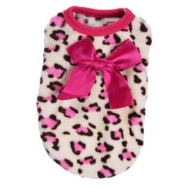 Hondentrui Fleece Leopard Color Pink - XXXS, XXS , XS - Pre-Order