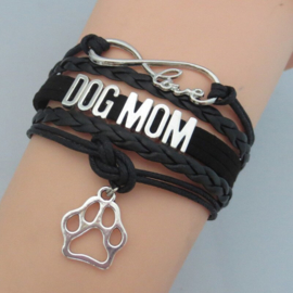 Armband Dog Mom Zwart - IN VOORRAAD