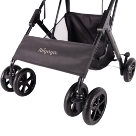 Ibiyaya Travois Tri-fold Pet Travel System - Nimbus Grey- tot 15 kg-Gratis Verzending