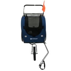 Topmast Easy Flow Hondenfietskar Met Jogger Functie Medium Blauw