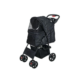 Topmast Hondenbuggy Zwart met 4 wielen-Gratis Verzending