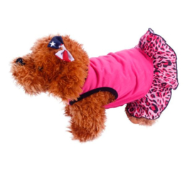 Hondenjurk Leopard Roze - Large - Ruglengte 40 cm - In Voorraad