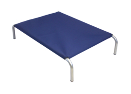 Hi-K9 Verhoogd Bed Grijze Frame Canvas Marineblauw-Gratis verzending