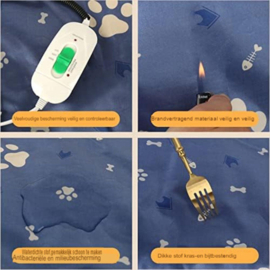 Topmast Heating pad Verwarmingsmat voor Honden en Katten 70 x 45 cm + afstandbediening