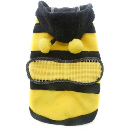 Honden fleece trui Bij - Small - Ruglengte 24 cm - In Voorraad