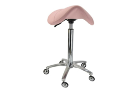 Trimstoel Zadelkruk Roze Luxe  met hoge gasveer- - Gratis Verzending