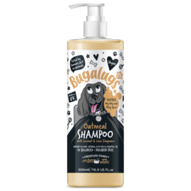 Bugalugs Oatmeal & Aloe Hondenshampoo 500 ml - droge, jeukende en geïrriteerde huid te kalmeren.