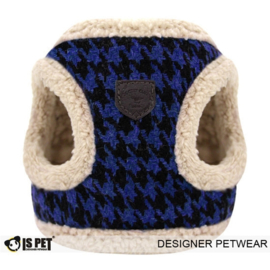 IsPet Hondentuigje Houndstooth Blauw Medium 37-39 cm