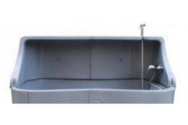 Spatwand grijs met kraan voor hondenbad