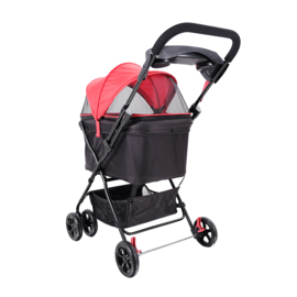Ibiyaya-Easy Strolling Pet Buggy - Rouge- Gratis Verzending