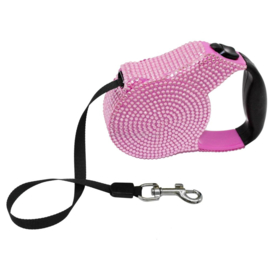 Uitschuifbare Riem Roze Strass Small