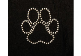 Trimshirt Zwart met strass steentjes Tikima S t/m XXL