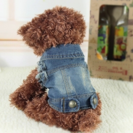 Honden spijkerjas Blue XL - Ruglengte 32 cm - In Voorraad
