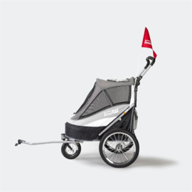 InnoPet Sporty Dog Trailer DeLuxe - Black/Silver -Gratis Verzending