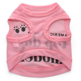 Hondenshirt Roze Top Dog Model - Small - Ruglengte 20 cm - In Voorraad