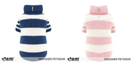 Honden sweater Is Pet Stripe Blauw  Large - Ruglengte 30-33 cm - In Voorraad -