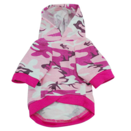 Hondentrui Camouflage Roze -Medium - Ruglengte 29-30 cm -In Voorraad