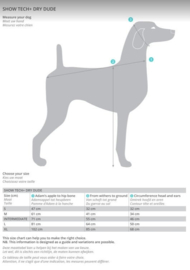 Hondenbadjas Show Tech+ Dry Dude Small Turquoise  Small - In voorraad