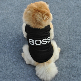 Hondenshirt Zwart Boss Large - Ruglengte 32 cm -In voorraad